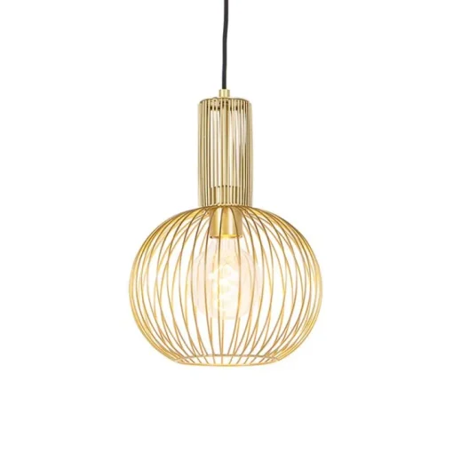 QAZQA Design hanglamp goud - Wire Whisk