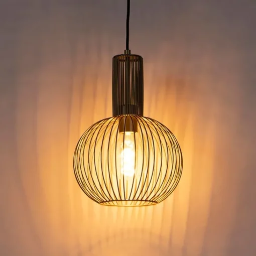 QAZQA Design hanglamp goud - Wire Whisk