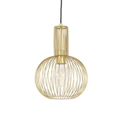 QAZQA Design hanglamp goud - Wire Whisk