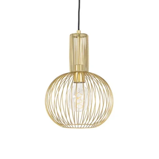 QAZQA Design hanglamp goud - Wire Whisk
