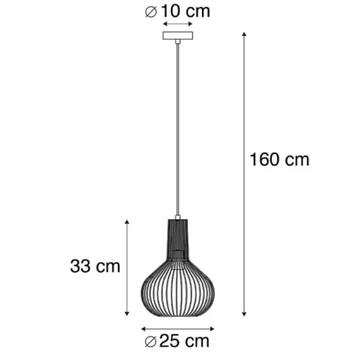 QAZQA Design hanglamp goud - Wire Whisk