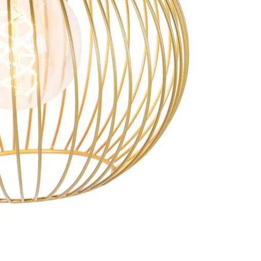 QAZQA Design hanglamp goud - Wire Whisk