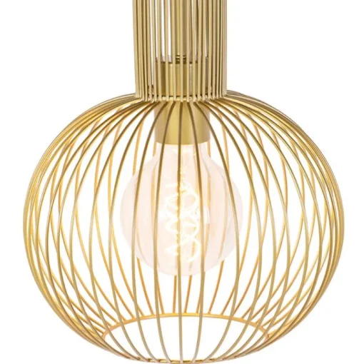 QAZQA Design hanglamp goud - Wire Whisk