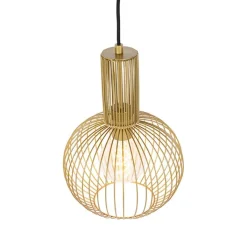 QAZQA Design hanglamp goud - Wire Whisk