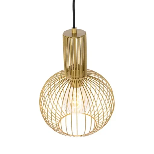 QAZQA Design hanglamp goud - Wire Whisk
