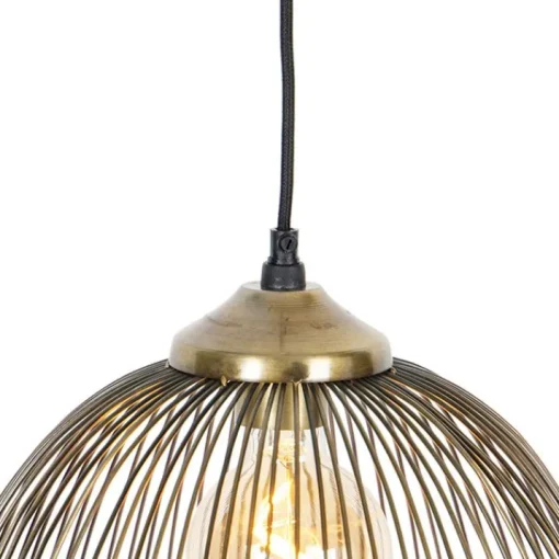 QAZQA Design hanglamp messing draad 39,8 cm - Pia