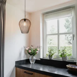 QAZQA Design hanglamp zwart - Wire Ario