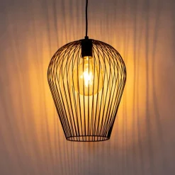 QAZQA Design hanglamp zwart - Wire Ario