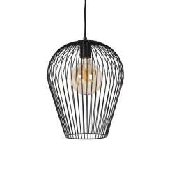 QAZQA Design hanglamp zwart - Wire Ario