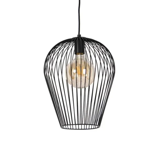 QAZQA Design hanglamp zwart - Wire Ario