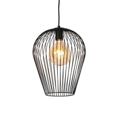 QAZQA Design hanglamp zwart - Wire Ario