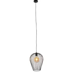 QAZQA Design hanglamp zwart - Wire Ario