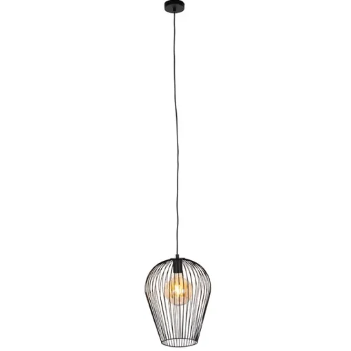 QAZQA Design hanglamp zwart - Wire Ario