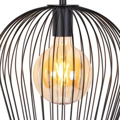 QAZQA Design hanglamp zwart - Wire Ario