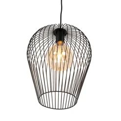 QAZQA Design hanglamp zwart - Wire Ario