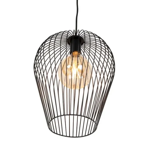 QAZQA Design hanglamp zwart - Wire Ario