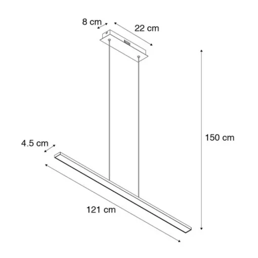 QAZQA Design hanglamp zwart incl. LED - Banda