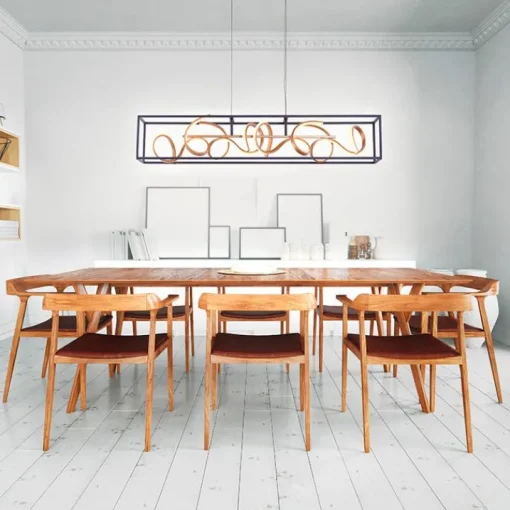Paul Neuhaus Design hanglamp zwart met goud dimbaar incl. LED - Krisscross Cage