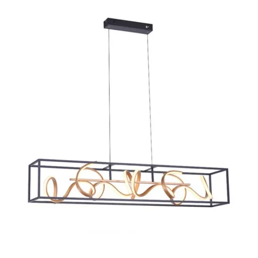 Paul Neuhaus Design hanglamp zwart met goud dimbaar incl. LED - Krisscross Cage