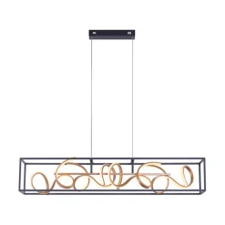 Paul Neuhaus Design hanglamp zwart met goud dimbaar incl. LED - Krisscross Cage