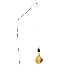 QAZQA Design hanglamp zwart met stekker incl. LED lamp dimbaar - Cavalux