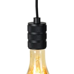 QAZQA Design hanglamp zwart met stekker incl. LED lamp dimbaar - Cavalux