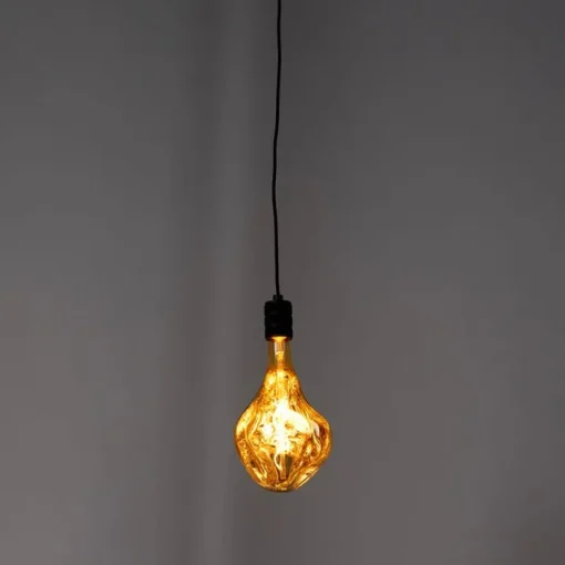 QAZQA Design hanglamp zwart met stekker incl. LED lamp dimbaar - Cavalux