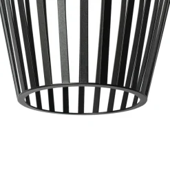 QAZQA Design hanglamp zwart met opaal IP44 - Angela