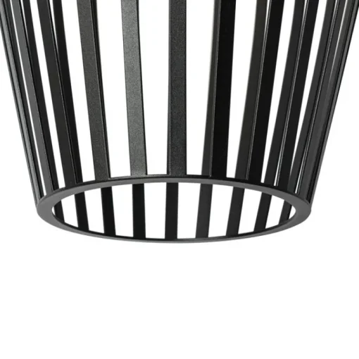 QAZQA Design hanglamp zwart met opaal IP44 - Angela