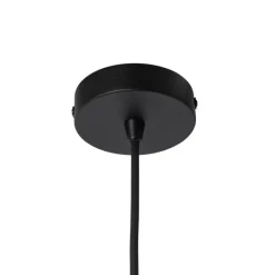 QAZQA Design hanglamp zwart met opaal IP44 - Angela