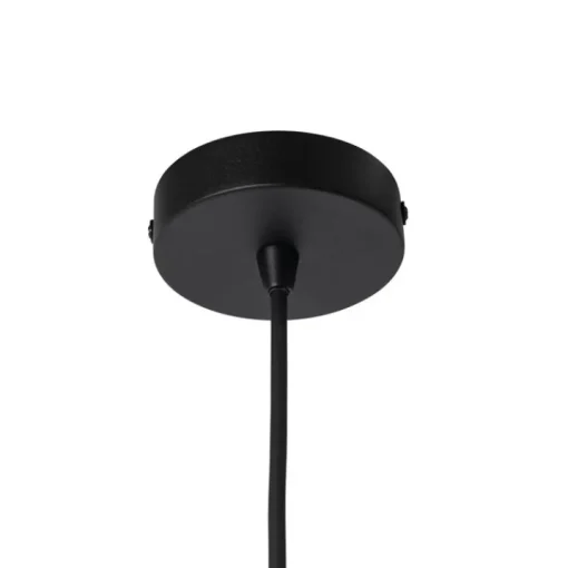 QAZQA Design hanglamp zwart met opaal IP44 - Angela