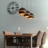 QAZQA Design hanglamp zwart met gouden binnenkant 3-lichts - Buell