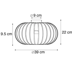 QAZQA Design plafondlamp goud 39 cm - Johanna