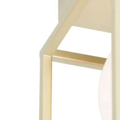 QAZQA Design plafondlamp goud met wit glas - Aniek