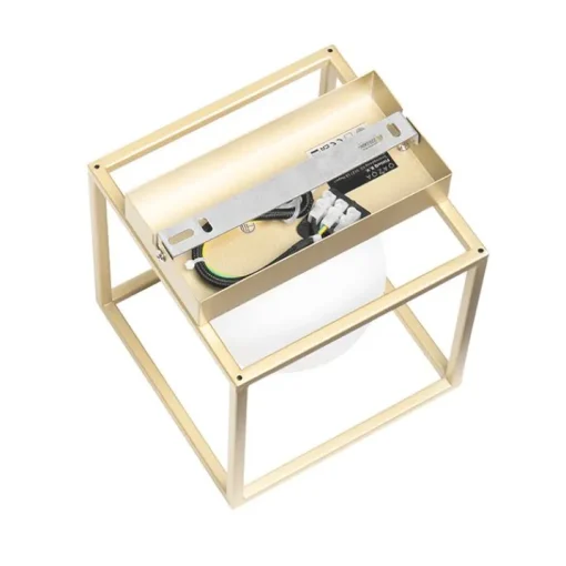 QAZQA Design plafondlamp goud met wit glas - Aniek