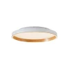 QAZQA Design plafondlamp wit met hout 60cm incl. LED 3-way switch - Ingo