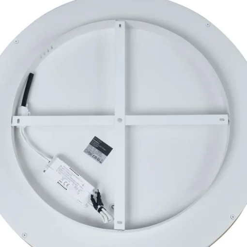 QAZQA Design plafondlamp wit met hout 60cm incl. LED 3-way switch - Ingo