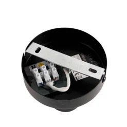 QAZQA Design plafondlamp zwart met G95 kopspiegel zwart - Facil