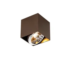 QAZQA Design spot donkerbrons vierkant draai en kantelbaar - Box