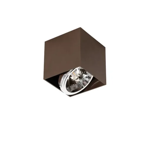 QAZQA Design spot donkerbrons vierkant draai en kantelbaar - Box