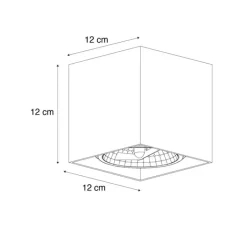 QAZQA Design spot donkerbrons vierkant draai en kantelbaar - Box