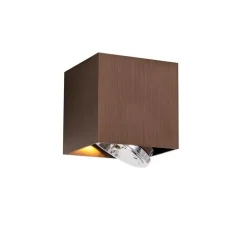 QAZQA Design spot donkerbrons vierkant draai en kantelbaar - Box