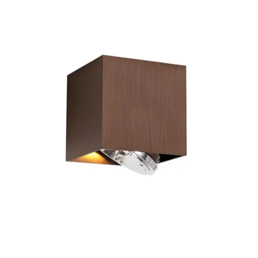 QAZQA Design spot donkerbrons vierkant draai en kantelbaar - Box