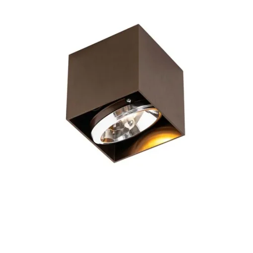 QAZQA Design spot donkerbrons vierkant draai en kantelbaar - Box
