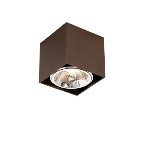 QAZQA Design spot donkerbrons vierkant draai en kantelbaar - Box