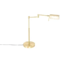 QAZQA Design tafellamp goud incl. LED met touch dimmer - Notia