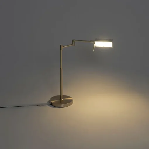 QAZQA Design tafellamp goud incl. LED met touch dimmer - Notia