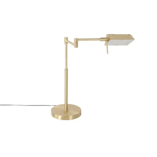 QAZQA Design tafellamp goud incl. LED met touch dimmer - Notia