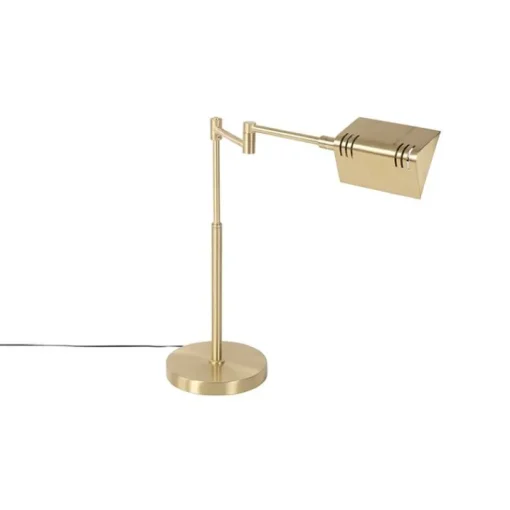 QAZQA Design tafellamp goud incl. LED met touch dimmer - Notia