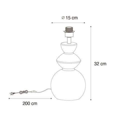QAZQA Design tafellamp wit keramiek 15 cm zonder kap - Alisia